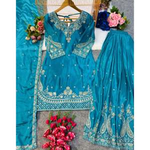 Designer Women's Party Wear <b>Suit</b> Set Top Bottom and Dupatta - Product Image 1