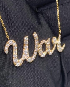 Joyería Estilo Hip Hop Rapper, Personalizada con Diamantes VVS Cultivados en Laboratorio, Colgante Clásico con Letra Inicial Chapado en Oro para Hombre y Mujer, Plata 925 - Product Image 5