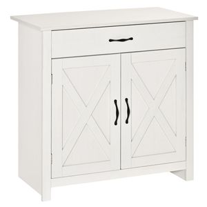 Mobiletto/Credenza da 32 pollici in stile rustico con anta scorrevole, organizer per cucina, soggiorno, ingresso, con cassetti, in legno, per sala da pranzo - Product Image 1