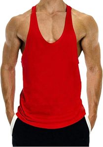 Factory Cheap Custom Logo Breathable Embroidery Muscle Fit Quick Dry Solid Men's Tank Tops Crew Neck Workout Cotton Gym - Product Image 3