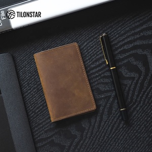 TILONSTAR TVW104C Novelty Gifts Ultra Thin Real Leather RFID Blocking Safety Business Credit Card <b>Holder</b> - Product Image 5