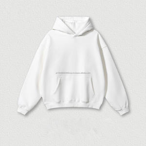 Sweat à capuche décontracté, lourd, surdimensionné, avec impression de lettres et logo bouffant, sweats à capuche personnalisés pour hommes - Product Image 4