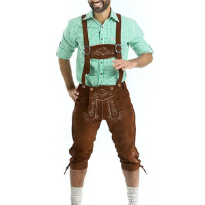 Ensemble de costume traditionnel bavarois pour homme, Lederhosen, tenue d'Oktoberfest, authentique bavarois - Product Image 4