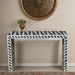 Nouvelle Arrivée Table Console Art Déco Moderne de Haute Qualité avec Incrustation en Os, Tiroir Forme Personnalisée, pour Salon, Vente en Gros - Product Image 5