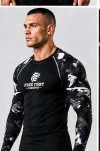 เสื้อรัดกล้ามเนื้อแขนยาว MMA คุณภาพสูงสั่งทำพิเศษ, เสื้อรัดกล้ามเนื้อแขนยาวสำหรับผู้ชายออกแบบเองได้ ออกแบบตามสั่ง MMA B - Product Image 4