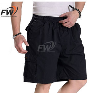 กางเกงขาสั้นคาร์โก้ผู้ชายสไตล์ยุโรปอเมริกัน ผ้าฝ้าย 100% ระบายอากาศได้ดี แห้งเร็ว เหมาะสำหรับฤดูร้อน สวมใส่สบาย ทรงหลวม ซิปหน้า - Product Image 3