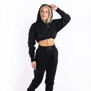 Sweat-shirt à capuche court zippé élégant pour femme – Confortable et tendance, idéal pour les sorties décontractées automne-hiver, imprimé sur le devant - Product Image 1