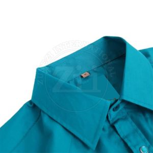 เสื้อทำงานนิรภัย แขนสั้น ทนไฟ สำหรับงานเชื่อม ผ้าฝ้าย ทนความร้อน 300-500 องศาเซลเซียส พร้อมชุดป้องกันฝุ่นละออง - Product Image 3