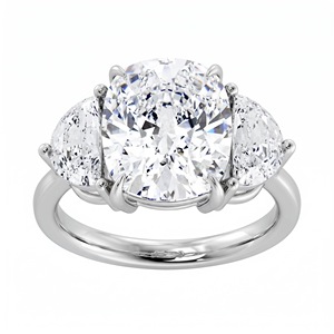 Bague tendance en diamant taille coussin 14K 10K, diamant de laboratoire et naturel 4 carats, bague en diamant Orene taille coussin, bijoux fins pour femme, cadeau de mariage - Product Image 2