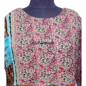 Nouvelle Arrivée Vente en Gros Robe Longue 100% Coton Imprimé Floral Vintage Manches Longues Col U Écologique Tenue de Plage et de Soirée pour Femme - Product Image 4