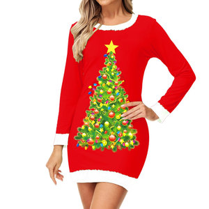 Soft <b>Christmas</b> Bodycon <b>Dress</b> Featuring Flexible Construction And Modern Styling For Festive Outfits <b>Christmas</b> Bodycon <b>Dress</b> - Product Image 1
