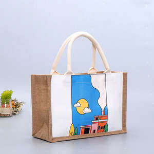 Bolsa de Almuerzo Resistente de Yute con Costuras Reforzadas y Acabado Premium - Product Image 1