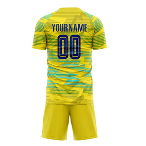 Ensemble de maillots de football pour hommes à motif éclair, kit de maillot de football personnalisé imprimé, respirant, séchage rapide, vêtements de sport d'entraînement OEM - Product Image 2