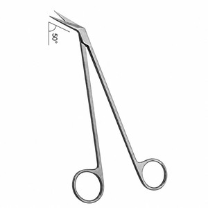 POTTS SMITH ใบมีดกรรไกรแบบ Angled-On-Flat 50 °   ใบมีดผิวกระจกเงา ความยาว 1 นิ้ว 25 มม. ความยาวรวม 7-3/4 นิ้ว 19.7 ซม. ZETOMEDPRO - Product Image 1