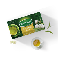 Thé en sachet parfumé au jasmin en forme de pyramide, mélange d'ingrédients, thé aux herbes, portion individuelle, emballage pratique - Vente chaude