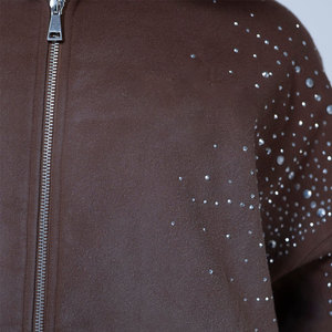 Sudadera con Capucha Oversize de Hombre con Pedrería, Estilo Urbano, Diseño de Puntos, Informal de Otoño, Tejida de Poliéster y Forro Polar - Product Image 6