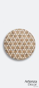 Artenza Decor Round Resin Inlay Wood Cutting <b>Board</b> Geometric Pattern Medium Thickness Chopping Block Kitchen Decor - Product Image 2