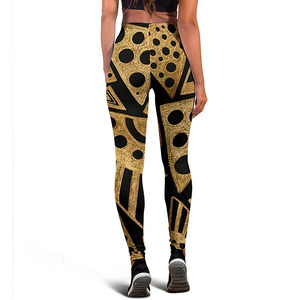 Nouvel Arrivage – Leggings Premium Femme Taille Haute en Soie de Lait Doublement Brossée 230 g/m² Respirants Anti-Bactériens à Motif Ethnique - Product Image 3