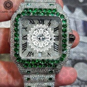 Montre de sport pour homme Charm Jewells en acier inoxydable, cadran analogique de 40 mm, bracelet en caoutchouc lumineux, mouvement mécanique, boîtier résistant à l'eau 10 bars - Product Image 2