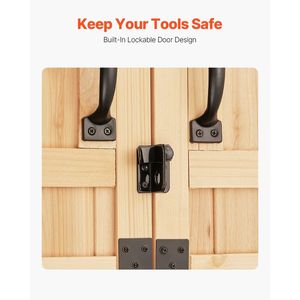 Outdoor 58x78 pollici impermeabile attrezzi da giardino capannone con serratura in legno per uso esterno - Product Image 6