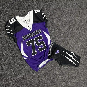 Uniforme de Fútbol Americano Personalizado de Primera Calidad, con Logotipo Frontal, Tallas Grandes, Jersey y Pantalones con Estampado Sublimado y Tackle Twill - Product Image 4