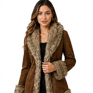 Women's Genuine <b>Leather</b> Fur Coat Winter Luxury Stylish Outerwear Windproof Raw ODM Wholesale - Product Image 1