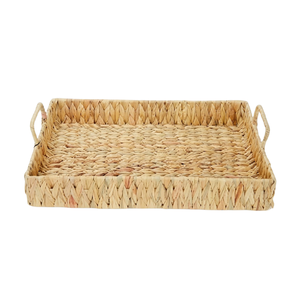 Deluxe Seagrass Tray Eco-Friendly Storage <b>Basket</b> For Master Bathroom Organization And Spa Essentials - Product Image 2