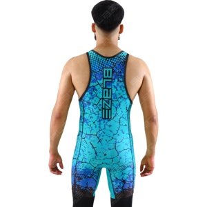 Blaze Fight Wear 2025 Custom <b>Men's</b> Wrestling <b>Singlets</b> All Sublimation Stretch International <b>Singlets</b> - Product Image 3