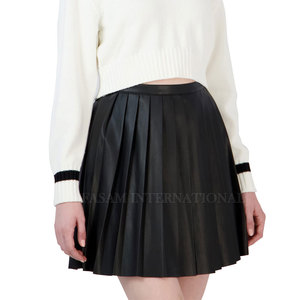 Jupes en cuir pour femmes de qualité supérieure, couleur et taille personnalisées, en stock, étiquette privée. - Product Image 5