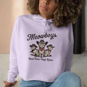 เสื้อฮู้ดครอปสำหรับผู้หญิง Meowboys - เสื้อผ้าสำหรับคนรักแมวที่มีสไตล์และสวมใส่สบาย - Product Image 4