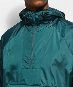 Chaqueta Cortavientos Impermeable Ligera Personalizada para Hombre al por Mayor con Capucha y Media Cremallera, Estilo Anorak, para Ropa Urbana y Actividades al Aire Libre, Tipo Pullover, Impermeable - Product Image 3