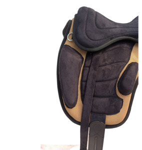 Silla de Montar Freemax sin Montura para Caballo, Beige y Negra, Ligera, Flexible, con Cincha Ajustable, Cómoda para Entrenamiento - Product Image 4