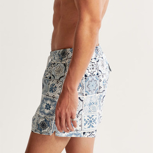 Shorts de bain décontractés en polyester pour hommes, style urbain, collection été 2026, vente en gros, shorts de plage imperméables pour hommes - Product Image 2