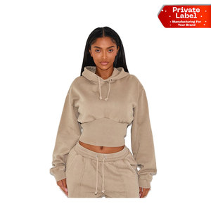 Sweat-shirt court en jean respirant à manches courtes pour femme, imprimé sur mesure, idéal pour les équipes, haute qualité, vente en gros - Product Image 1
