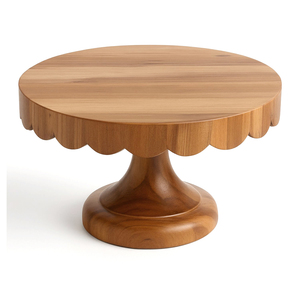Support à gâteau en bois plaqué à un seul niveau, tendance et décoratif, forme personnalisée, pour anniversaires et mariages - Product Image 4