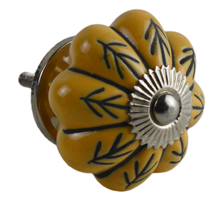 Ceramic Flower Design Pull Home Decor Ceramic Material Knobs and Colored Ceramic Knobs Furniture <b>Hardware</b> - Product Image 1
