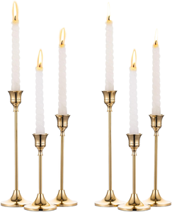 Candelabros Decorativos de Metal Dorado, Portavelas de Lujo para Decoración del Hogar - Product Image 5