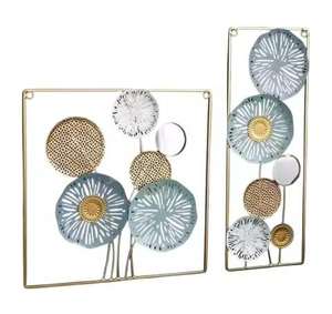 Nouveautés Décoration murale en métal en forme de feuille, sculptée à la main, au design simple et élégant, cadre métallique floral pour la décoration murale de la maison, prix le plus bas - Product Image 4