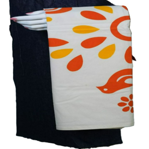 Serviette de cuisine en coton écologique personnalisée avec motif fleur d'oranger, torchon jetable réutilisable et logo personnalisé en gros - Product Image 1
