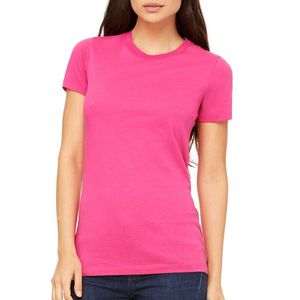 Camiseta informal premium para mujer Bella Canvas, jersey de algodón suave, manga corta, transpirable, cuello redondo. - Product Image 1