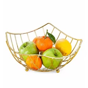 Panier à fruits en fil métallique doré à 2 niveaux, support autoportant avec paniers en maille pour le rangement des produits frais sur comptoir de cuisine - Vente chaude - Product Image 5