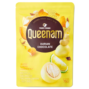 Precio al por mayor Fabricación OEM/ODM Chocolate Dragee HALAL 75G Snack de almendras y anacardos cubiertos de chocolate sabor Durián Proveedor de exportación - Product Image 1