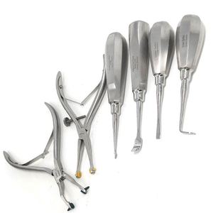 Kit de 6 pièces de qualité supérieure en acier inoxydable pour l'extraction manuelle de couronnes dentaires, comprenant pinces, écarteurs, séparateurs et élévateurs, pour la dentisterie allemande - Product Image 1