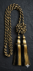 Elegant Traditional Curtain <b>Tiebacks</b> with Gold and Black Tassels Classic Design for Window Drapes Accessory - Product Image 4