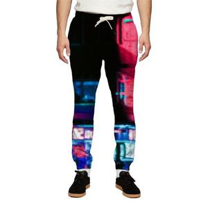 Men's Printed Sweatpants Elastic Waist Drawstring Black <b>White</b> Bird Pattern Casual <b>Joggers</b> Sublimation Transfer Print Polyester - Product Image 5