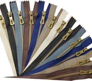 #3 Antique Brass Close-end Non-Separating Colorful Metal <b>Zippers</b> - Product Image 1