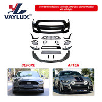 Kit de conversion de pare-chocs avant style GT500 pour Ford Mustang 2015-2017 avec feux de calandre, accessoires de carrosserie, ajustement universel