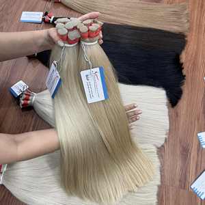 VENTA CALIENTE 100% Extensiones de cabello rubio vietnamita a granel Sin desprendimiento Sin enredos Alta calidad Super sedoso Listo para enviar - Product Image 1