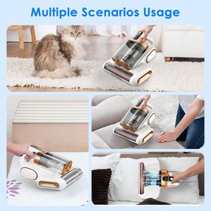 Aspirateur de matelas sans fil 200W, aspiration 16KPA, élimination des allergènes, double bac à poussière, affichage de la batterie, prise UE, conception RV - Product Image 6