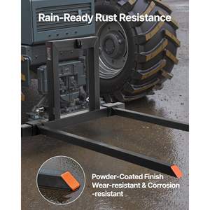Fourches à palettes à trois points robustes pour 1 tracteur Capacité de 1500 lb Longueur totale de 50 pouces Largeur de fourche réglable de 28,9 à 46 pouces - Product Image 4